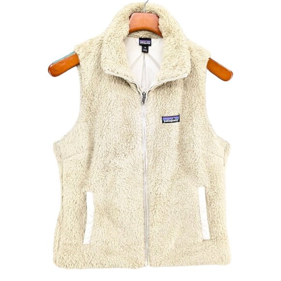 Patagonia Jackets & Blazers - Patagonia Los Gatos Fleece Vest Womens Cream Beige Full Zip Size M